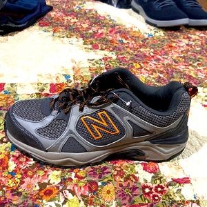 New Orange gray and black new balance shoes